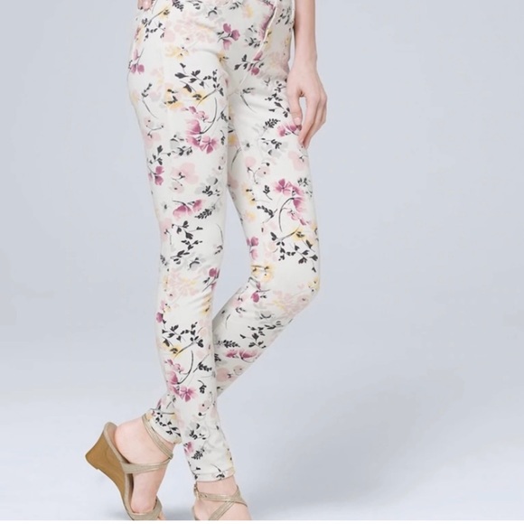 New pants with tag, floral, Gentil Floral in Ecru, size 6R - Picture 2 of 6